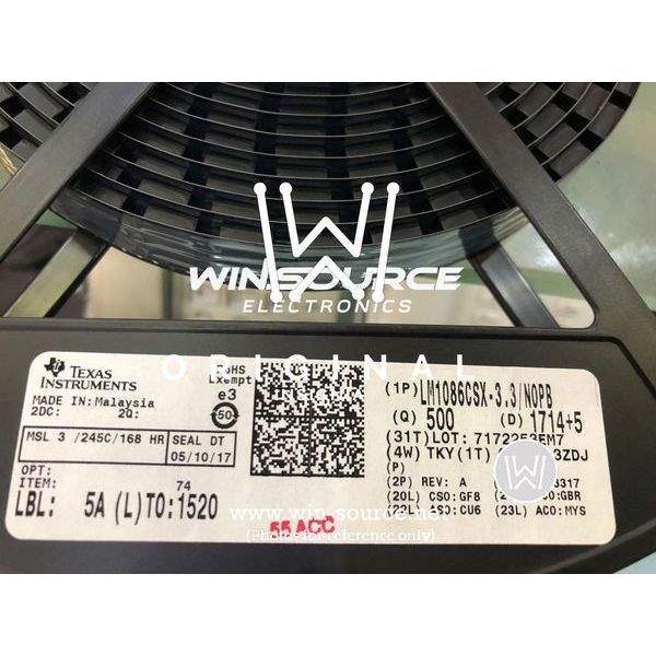 LM1086CSX-3.3/NOPB label picture