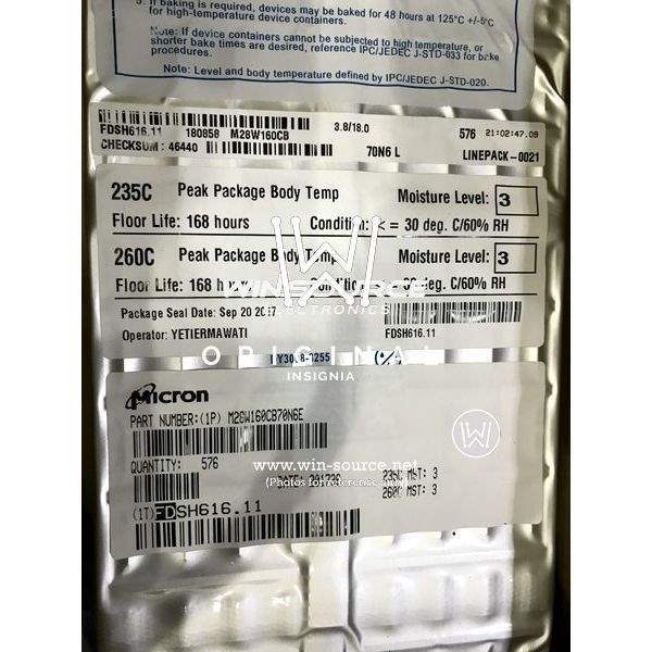 M28W160CB70N6E label picture 2
