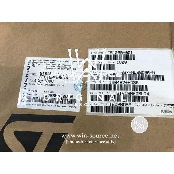 STB16NF06LT4 label picture