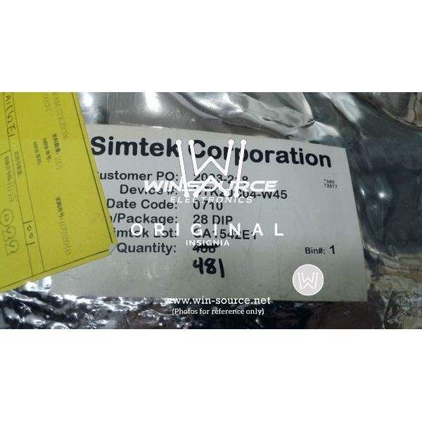 STK20C04-W45 label picture