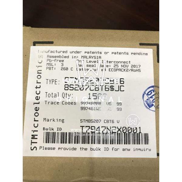 STM8S207CBT6 label picture 2
