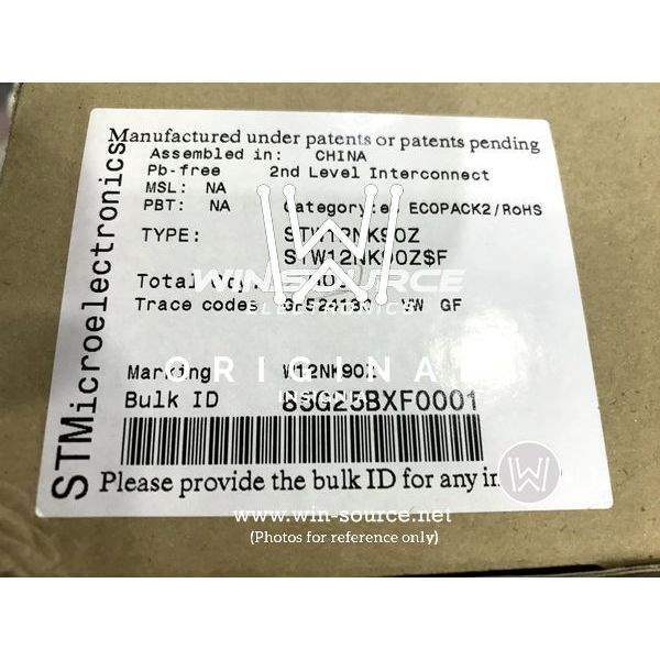 STW12NK90Z label picture