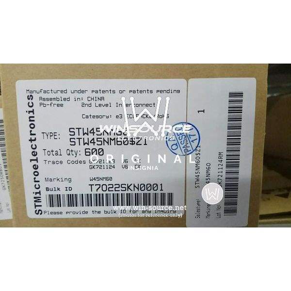 STW45NM60 label picture