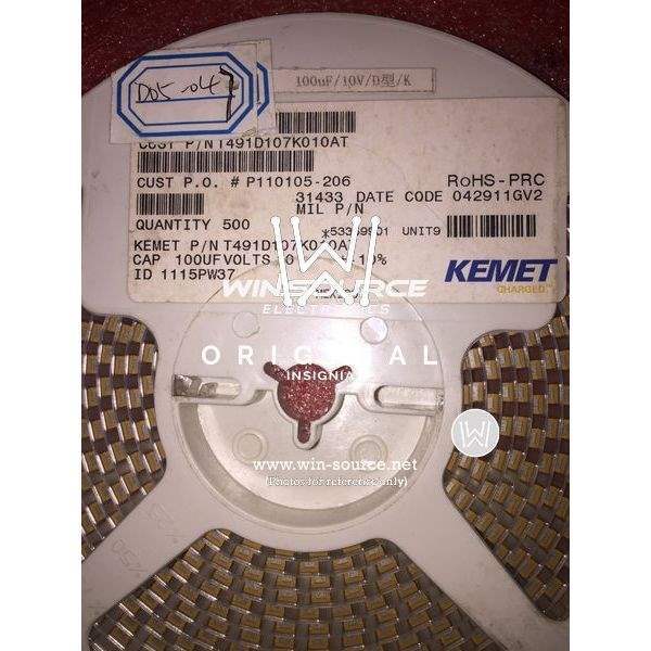 T491D107K010AT label picture 2