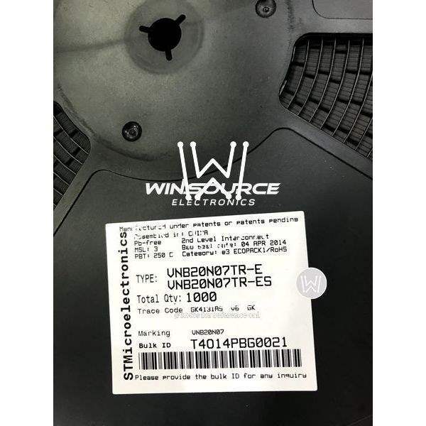 VNB20N07TR-E label picture