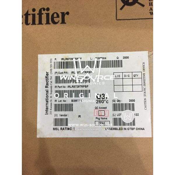 IRLR8729TRPBF label picture