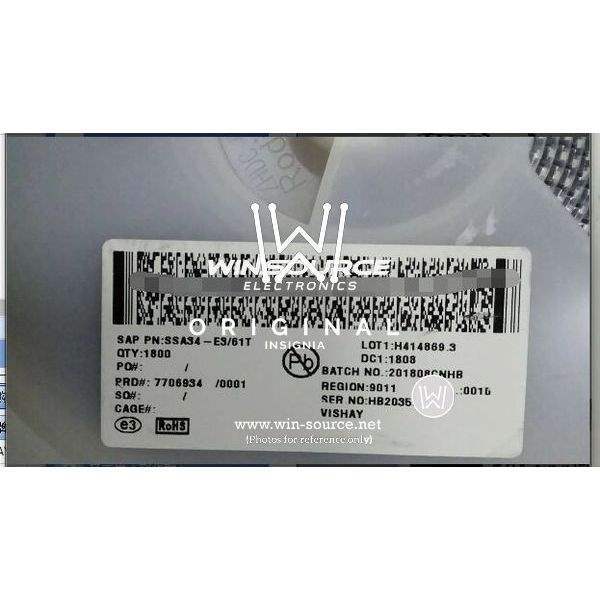 SSA34-E3/61T label picture