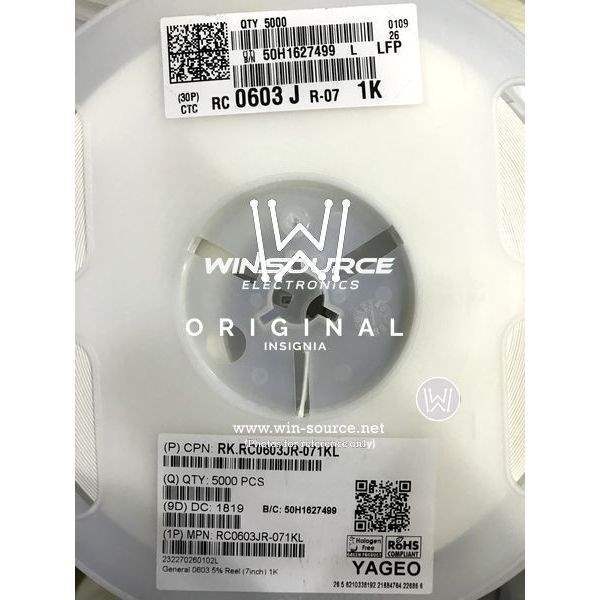 RC0603JR-071KL label picture