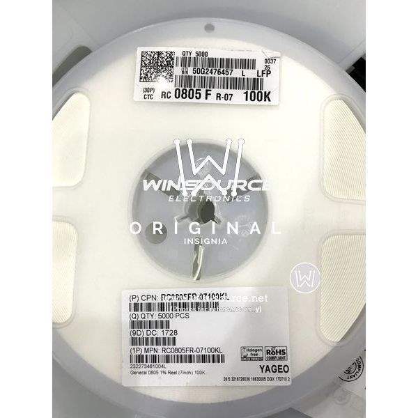 RC0805FR-07100KL label picture