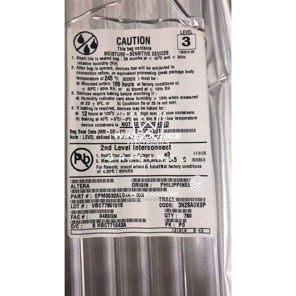 EPM3032ALC44-10N label picture
