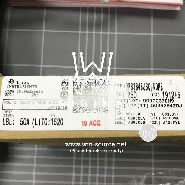 DP83848JSQ label picture