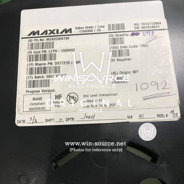 DS1721S/T&R label picture