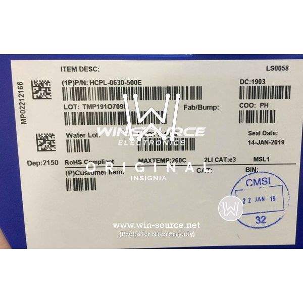 HCPL-0630-500E  label picture 2