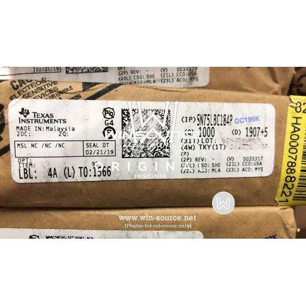 SN75LBC184P label picture