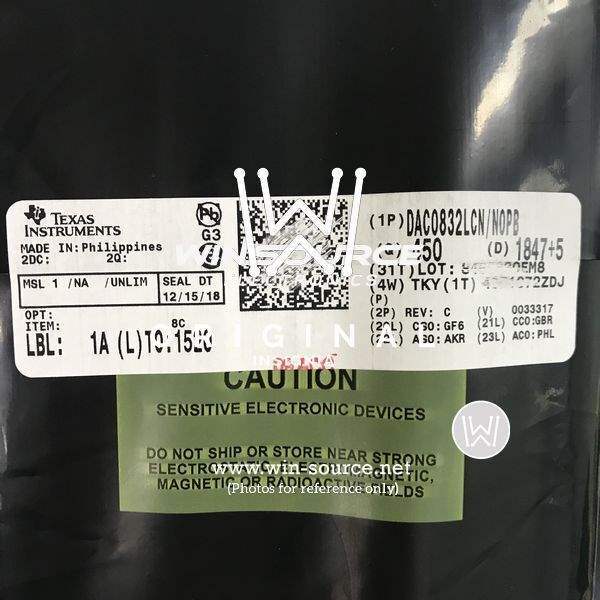 DAC0832LCN/NOPB label picture