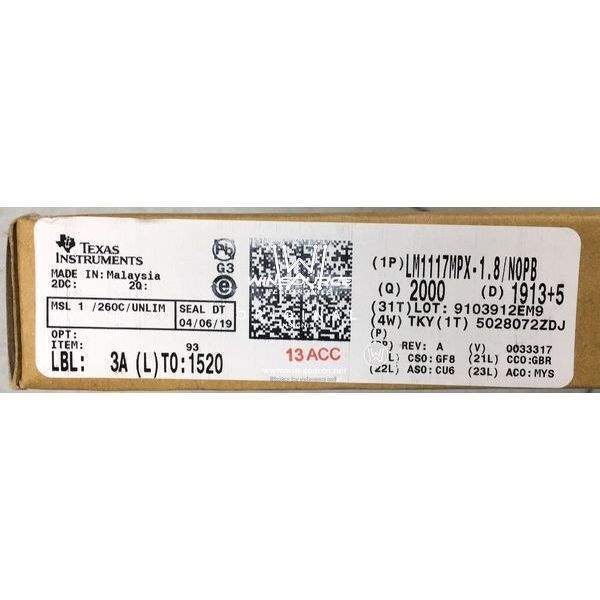 LM1117MPX-1.8/NOPB label picture 2