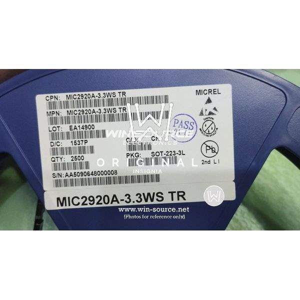 MIC2920A-3.3WS-TR label picture