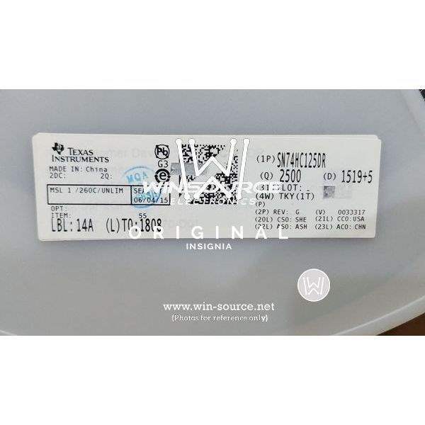 SN74HC125DRG4 label picture