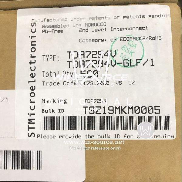 TDA7294V label picture