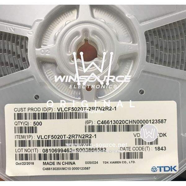 VLCF5020T-2R7N2R2-1 label picture