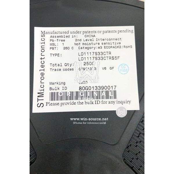 LD1117S33CTR label picture 