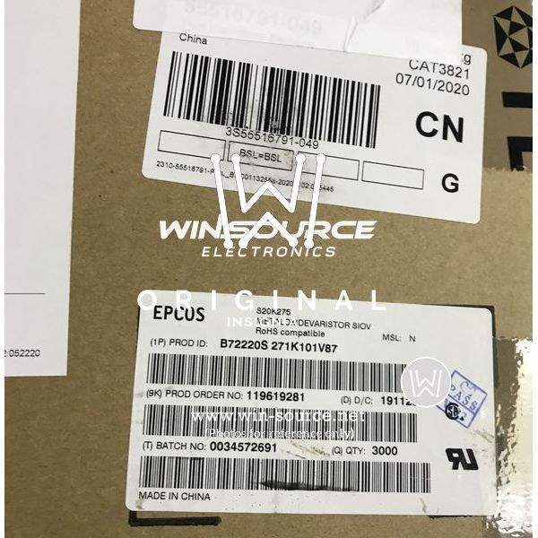 B72220S271K101 label picture