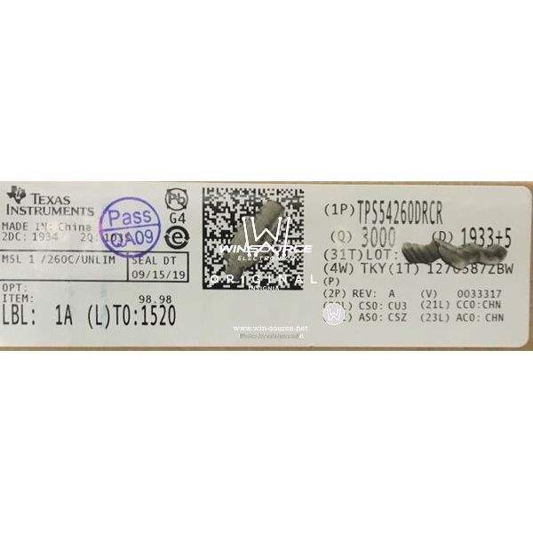 TPS54260DRCR label picture