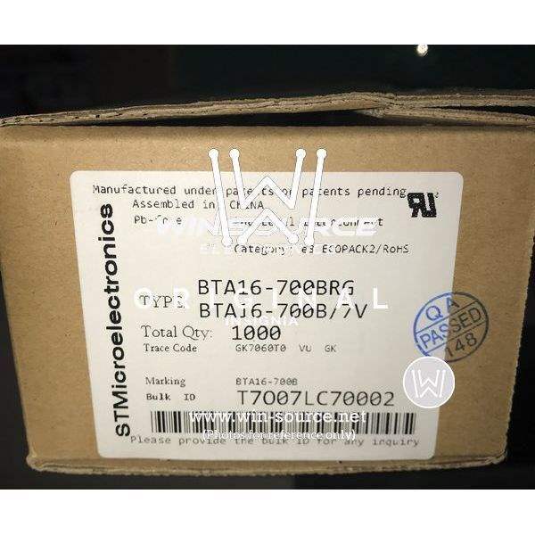 BTA16-700BRG label picture