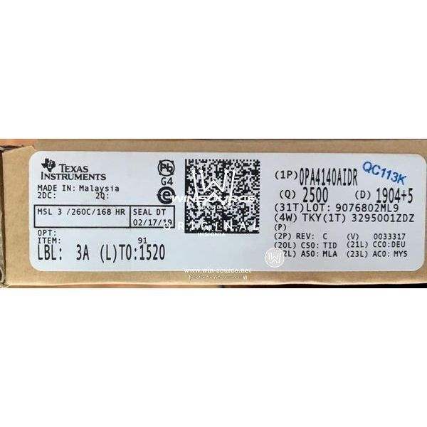 OPA4140AIDR label picture 2