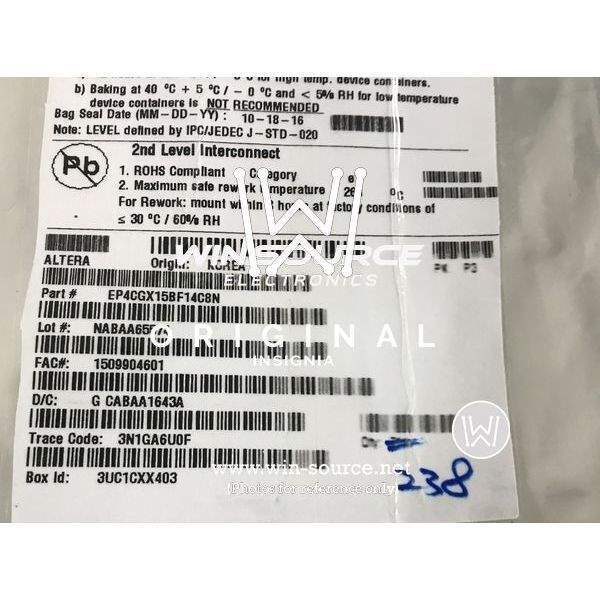 EP4CGX15BF14C8N label picture