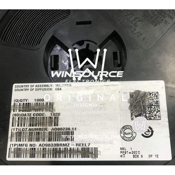 AD9833BRMZ-REEL7 label picture