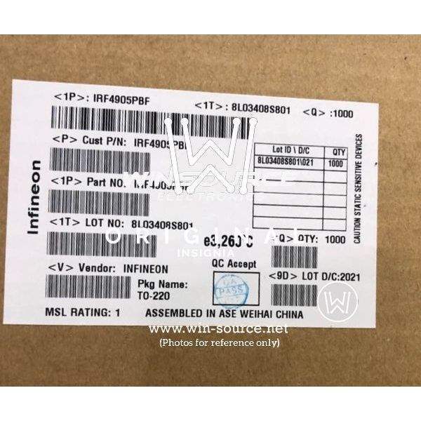 IRF4905PBF label picture
