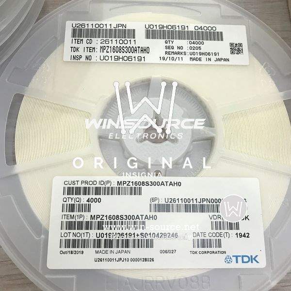 MPZ1608S300ATAH0 label picture