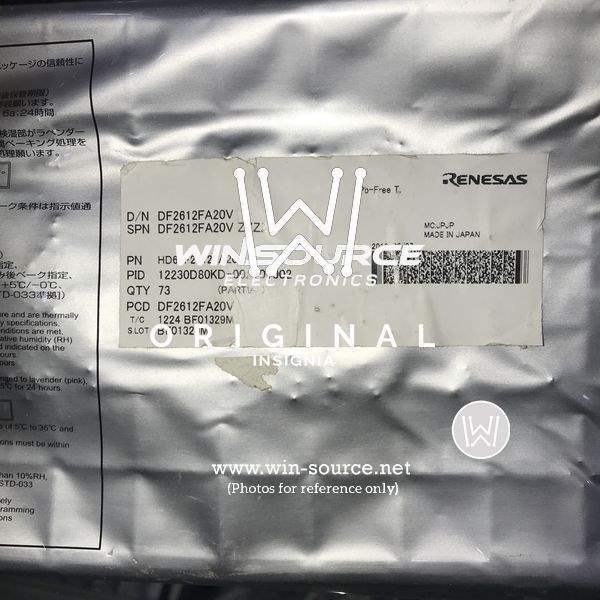 HD64F2612FA20V label picture