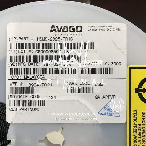 HSMS-2825-TR1G label picture
