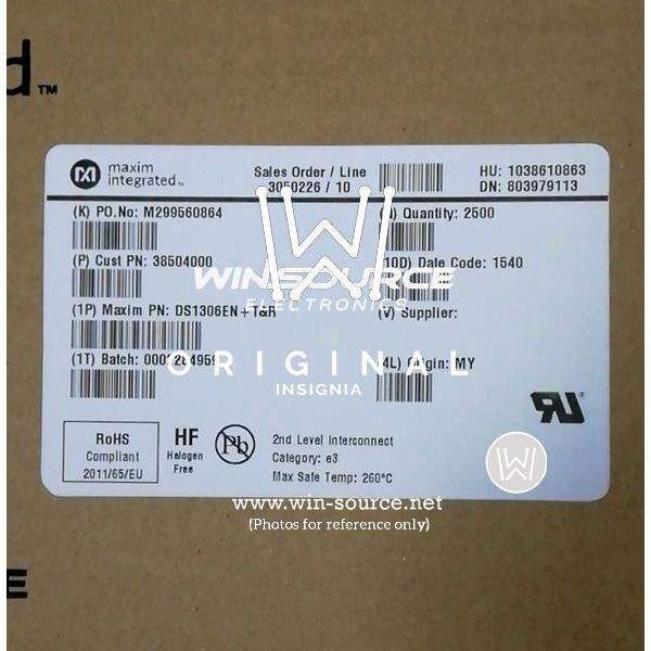 DS1306EN+T&R label picture