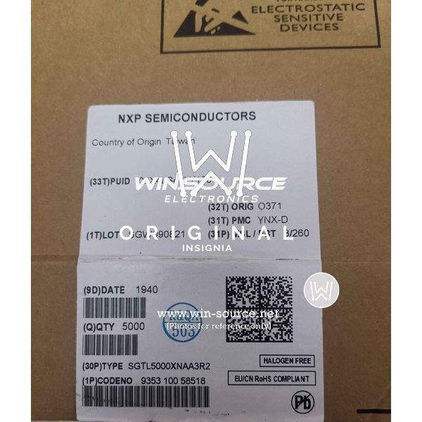 SGTL5000XNAA3R2 label picture