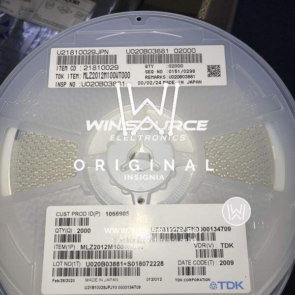 MLZ2012M100WT000 label picture