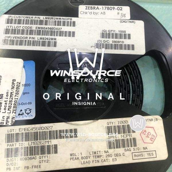 LM8262MM label picture