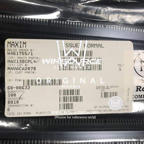 MAX138CPL+ label picture