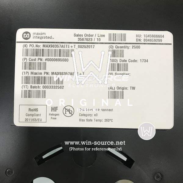 MAX98357AETE+T label picture