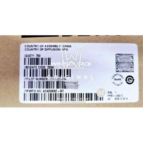 AD620BRZ-R7 label picture