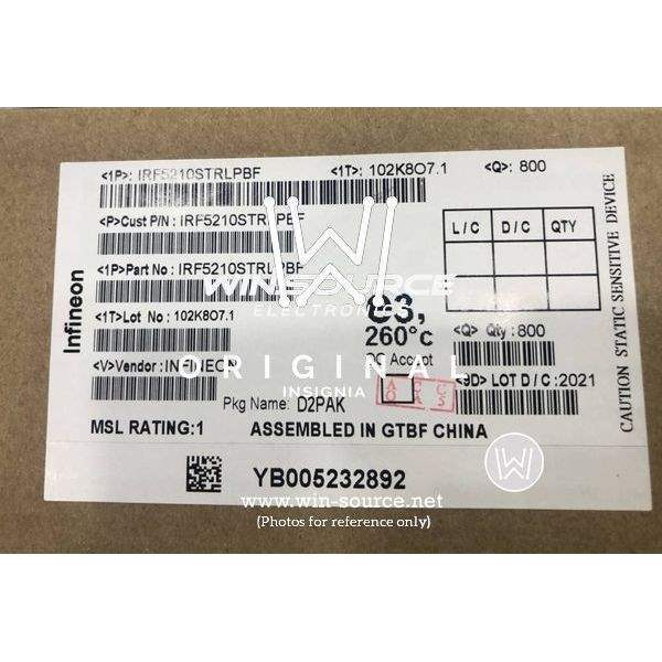 IRF5210STRLPBF  label picture