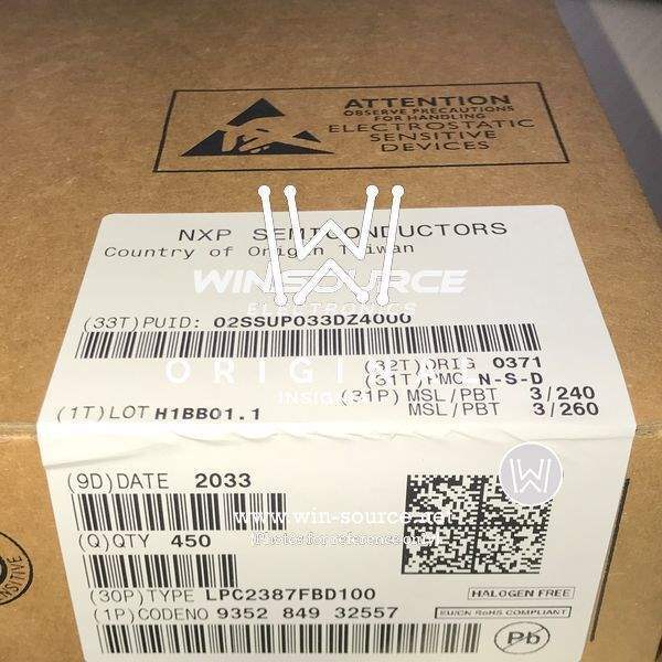 LPC2387FBD100 label picture