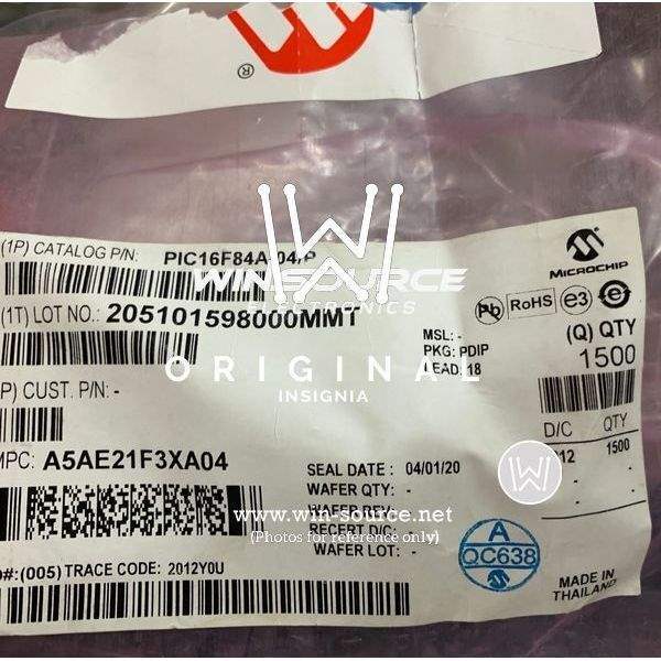 PIC16F84A-04/P label picture