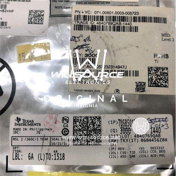 TUSB501DRFR label picture