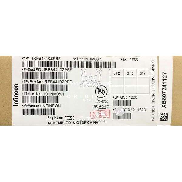 IRFB4410ZPBF label picture