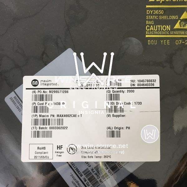 MAX4662CAE+T label picture
