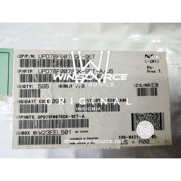 UPD78F0078GK-9ET-A/US label picture