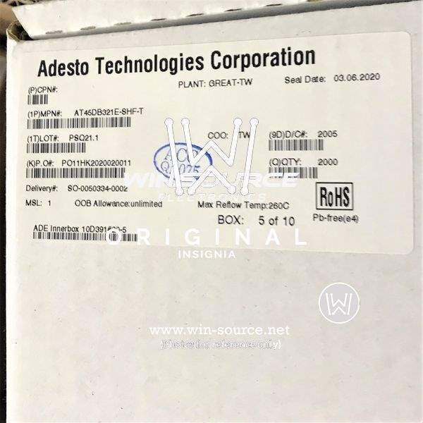 AT45DB321E-SHF-T label picture